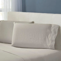 Washed Belgian Linen Standard Cases - Stone Pillowcase by Echelon