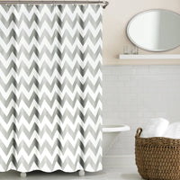 Chevron Shower Curtain Feather Grey - Echelon