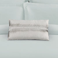 Arden Pleated Decorative Pillow Light Grey 20 x 12 - Echelon